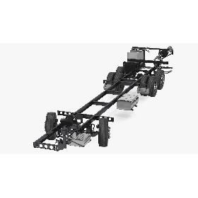 Volvo 9900 Bus Chassis Rigged 3D model